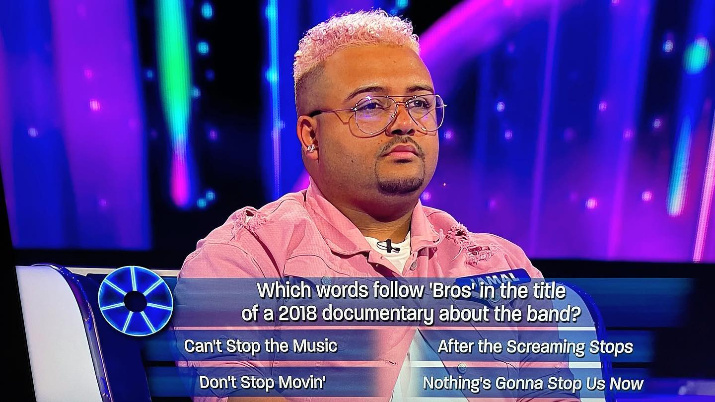 A question about Bros on Michael Mcintyre’s Saturday night game show “The Wheel”

#mattgoss #bros #uk #newmusic #music #singer #london #songwriter #singersongwriter #lukegoss #musician #musicartist #musiciansofinstagram #musicbusiness #musicindustry #michaelmcintyre #newalbum #newsingle #somewheretofall #betterwithyou #thebeautifulunknown #saved